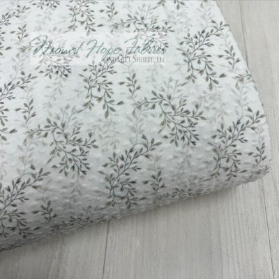 Swiss Dot Knit- Khaki Vines