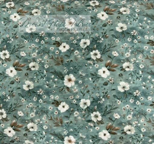 Swiss Dot Knit- Sage Floral 49