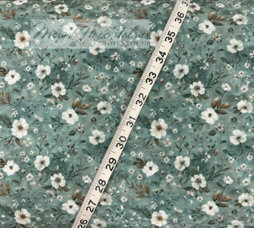 Swiss Dot Knit- Sage Floral 49 - Image 3