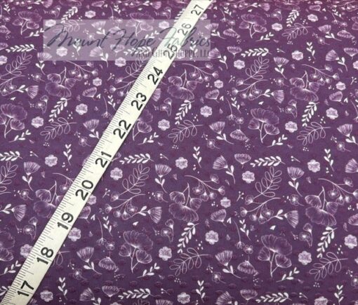 Swiss Dot Knit- Plum Floral 61 - Image 3