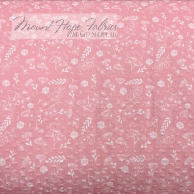 Swiss Dot Knit- Peach/White Floral