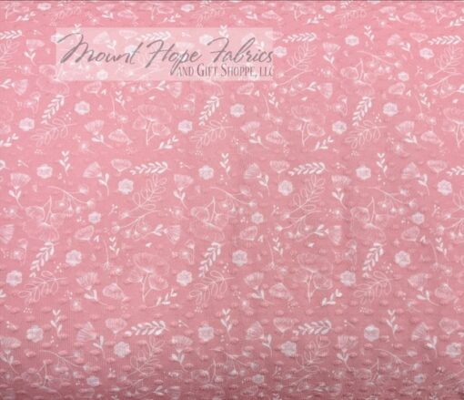 Swiss Dot Knit- Peach Floral 57 - Image 2