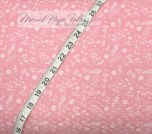 Swiss Dot Knit- Peach Floral 57 - Image 3