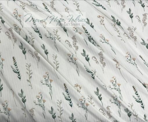 Reign Rib Knit- Elegant Wildflower Sprigs