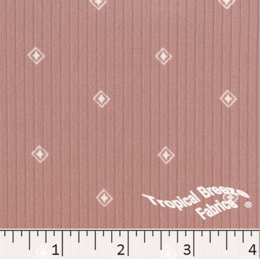 Classic Rib Knit 8513- Rose Diamonds