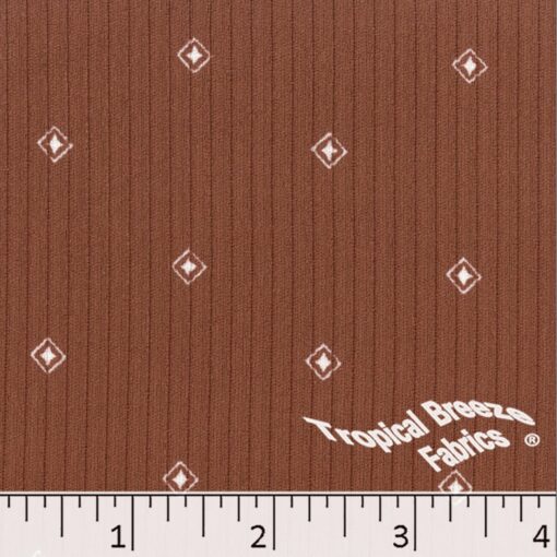 Classic Rib Knit 8513- Rust Diamonds