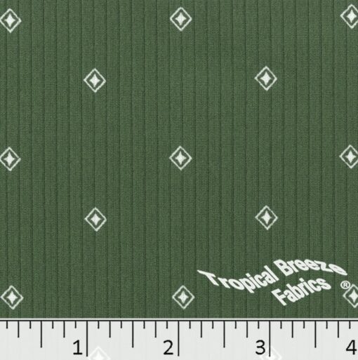 Classic Rib Knit 8513- Olive Diamonds