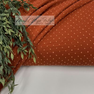 Petite Poly Swiss Dots, Rust