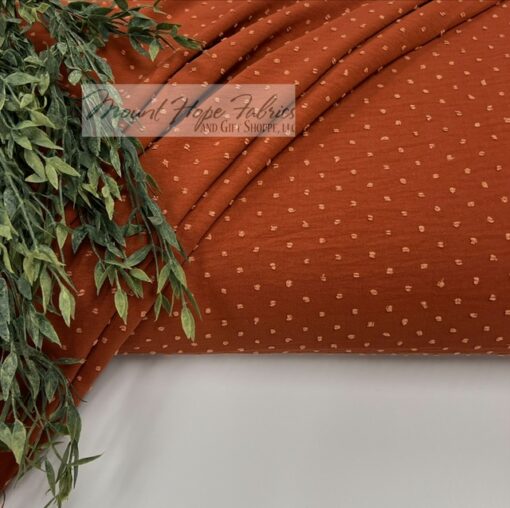 Petite Poly Swiss Dots, Rust