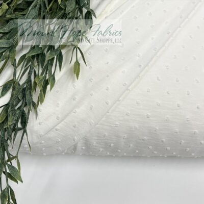 Petite Poly Swiss Dots, White