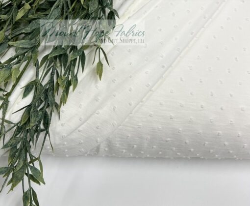 Petite Poly Swiss Dots, White
