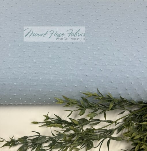 Petite Poly Swiss Dots, Light Blue - Image 2
