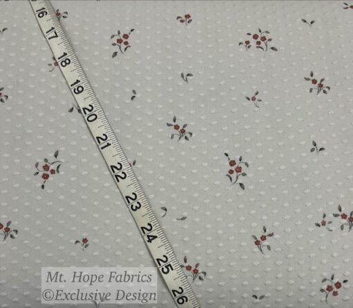 Swiss Dot Knit- Dainty Rust Floral - Image 2