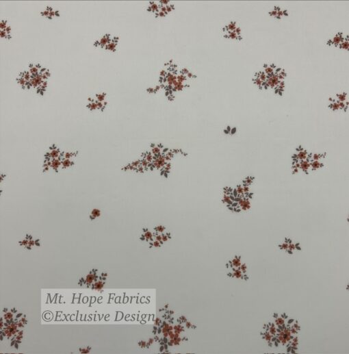 DTY Type Swim Knit- Terra Cotta Flower Clusters