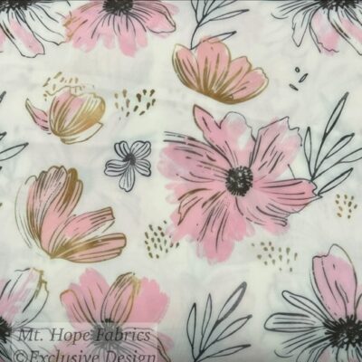DTY Type Swim Knit- Pink Floral Splashes