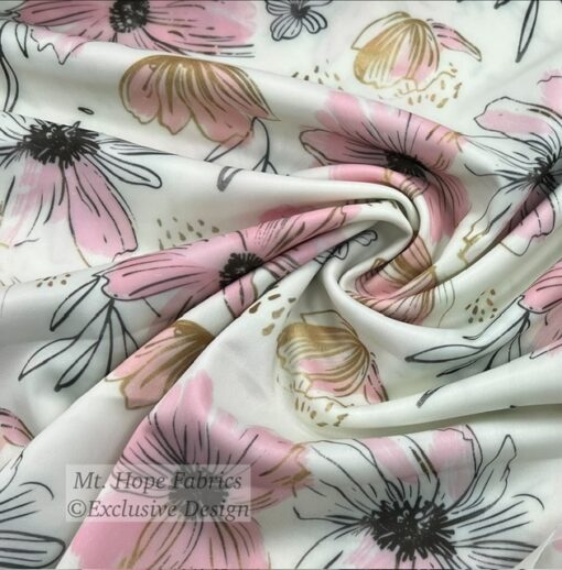 DTY Type Swim Knit- Pink Floral Splashes - Image 2