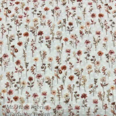 Swiss Dot Knit- Fall Wildflower Bouquet