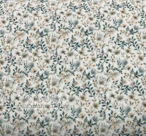 Swiss Dot Knit- Sage/Teal Floral - Image 2