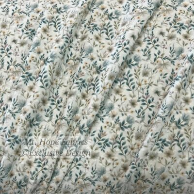 Swiss Dot Knit- Sage/Teal Floral
