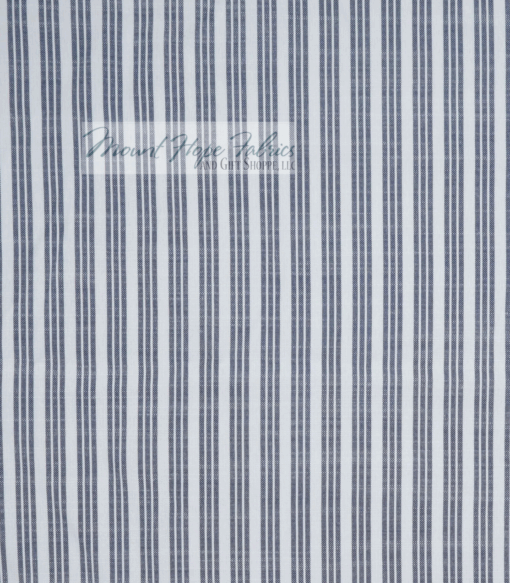 Triple Stripe Poplin- Navy - Image 2