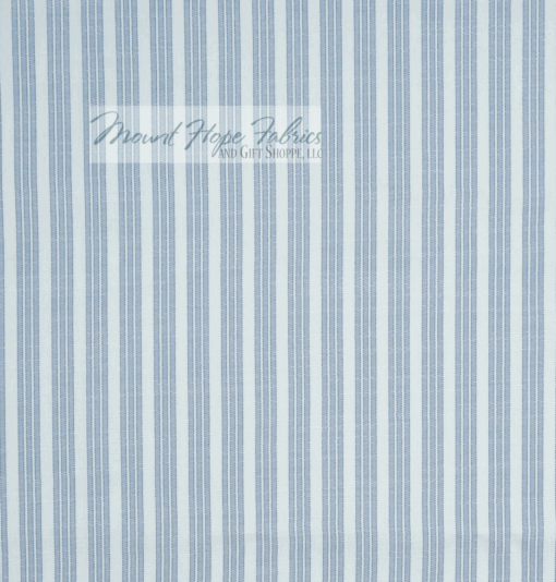 Triple Stripe Poplin- Denim Blue - Image 2