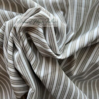 Triple Stripe Poplin- Stone