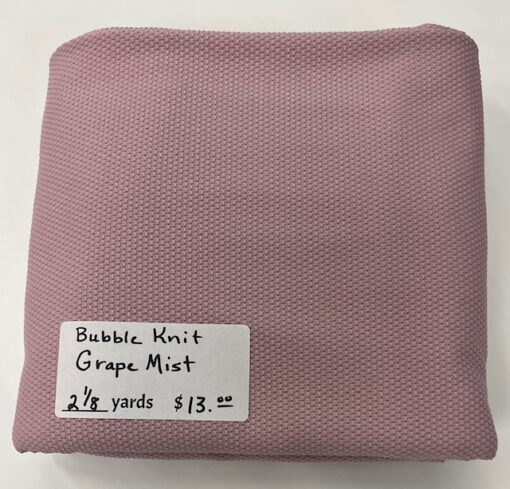 2 1/8 yard piece Bubble Knit, Grape Mist