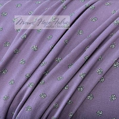 Double Brushed Poly- 107 Grape Floral