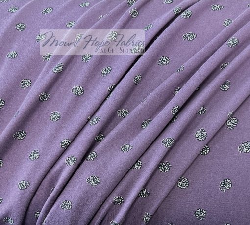 Double Brushed Poly- 107 Grape Floral
