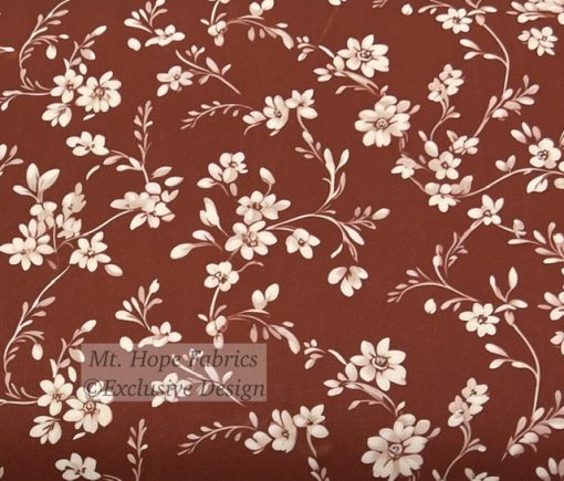 Yoga Knit- Rust Floral Spray 6265
