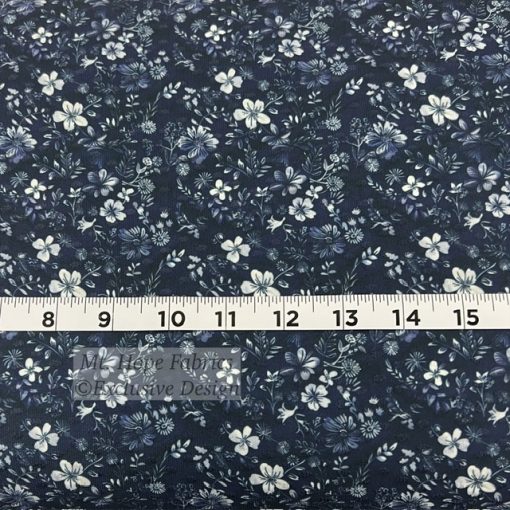 Swiss Dot Knit- Navy Floral 6276 - Image 2