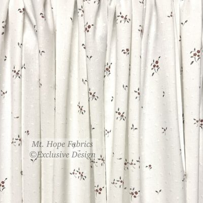 Petite Poly Swiss Dots, Dainty Rust Floral