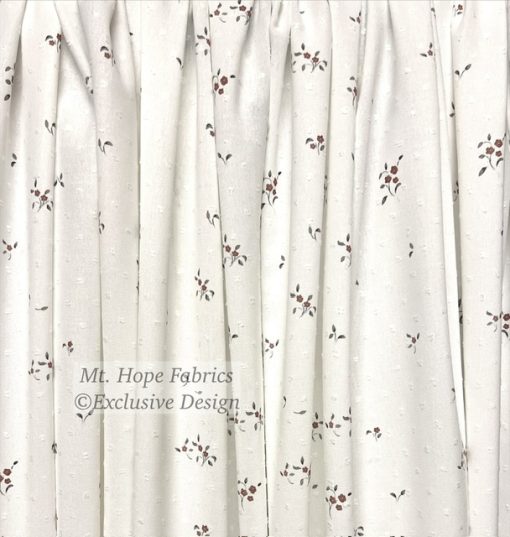 Petite Poly Swiss Dots, Dainty Rust Floral