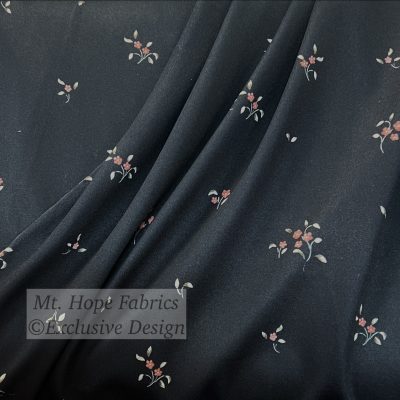 Yoga Knit- Dainty Rust on Black