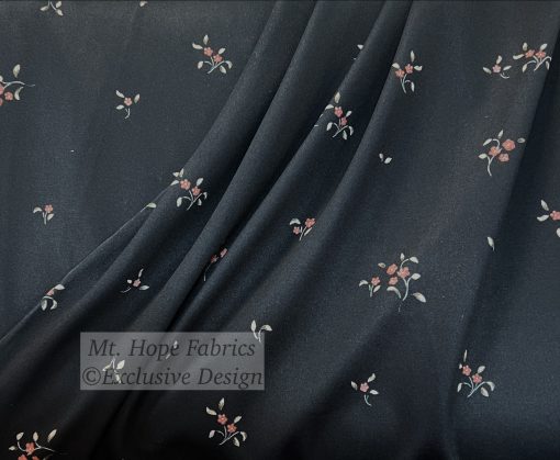 Yoga Knit- Dainty Rust on Black