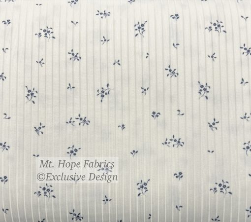 Smooth Wide Rib Knit- Dainty Blue Floral - Image 2