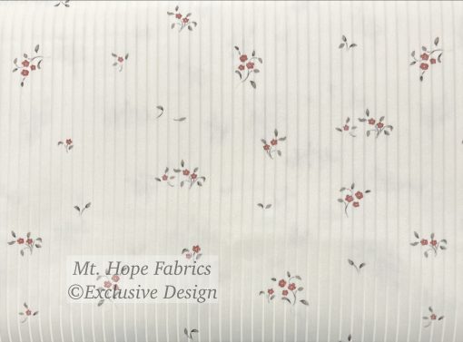 Smooth Wide Rib Knit- Dainty Rust Floral - Image 2