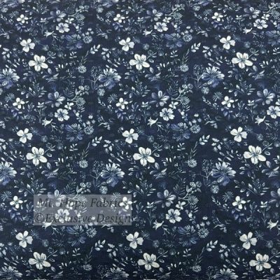 Swiss Dot Knit- Navy Floral 6276