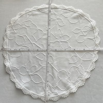 Veil- White Embroidered Knit 11 x 10.5