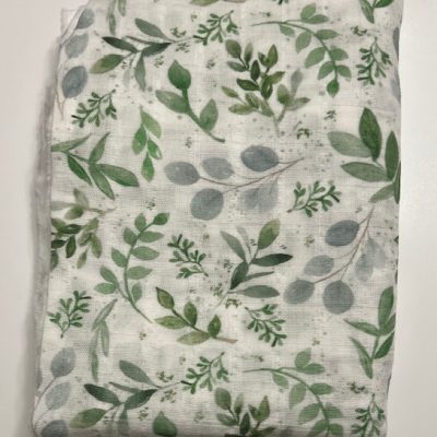 Remnant Piece- 1 yard Organic Double Gauze Eucalyptus