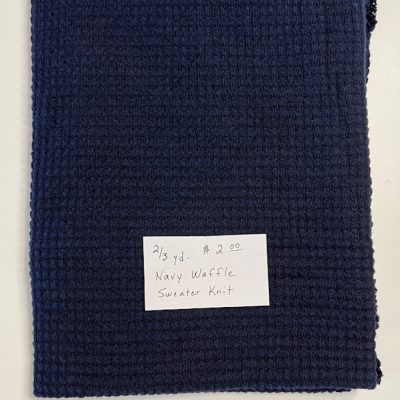 Remnant- 2/3 Piece Navy Waffle Knit