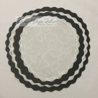 First Choice Creations Oblong Veil- Embroidered Knit