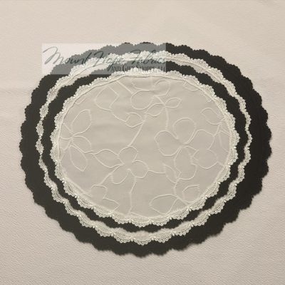 First Choice Creations Wide Veil- Embroidered Knit