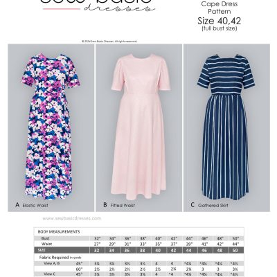 Ladies’ Sew Basic Dress Pattern