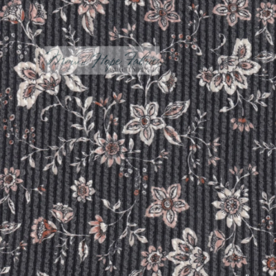 Urban Rib Knit- Boho Black Floral
