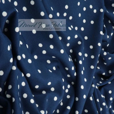 DTY Micro Polka Dot Knit- Navy