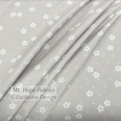 Petite Swiss Dots- Khaki Daisy Floral