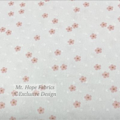 Petite Swiss Dots- Blush Daisy Floral