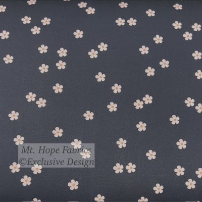 Yoga Knit- Blush Daisy on Black