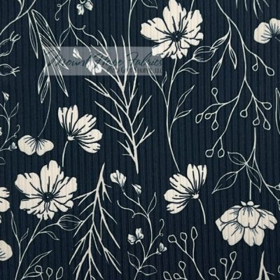 Reign Rib Knit- Subtle Petals Blue Spruce